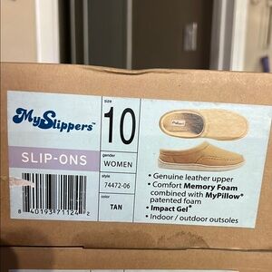 MySlippers Women's‎ Tan Slip-Ons